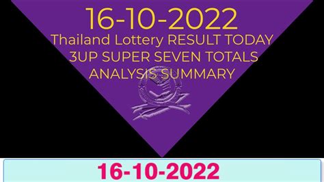 3UP TOTALS ANALYSIS FOR 16.